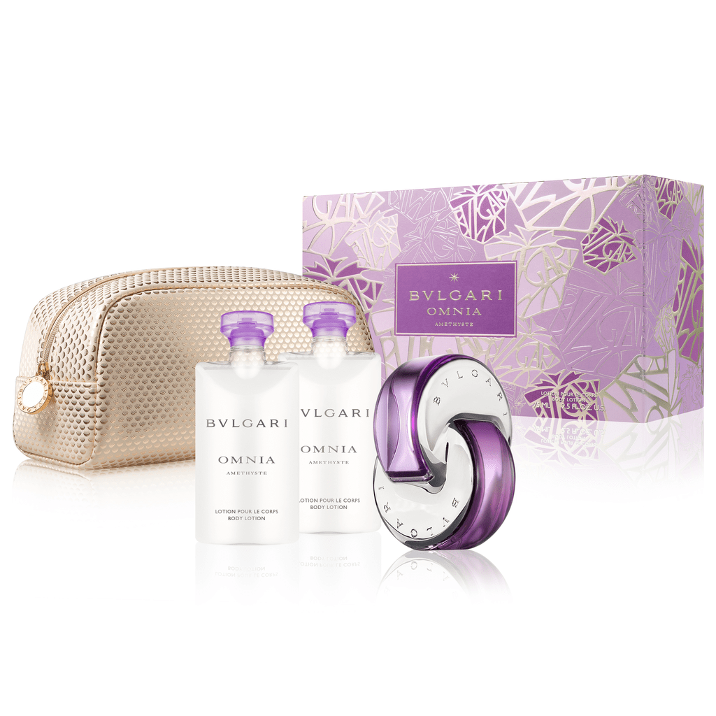 BVLGARI OMNIA AMETHYSTE SET 2.2oz EDT SP+2*2.5oz BODY LOTION (L)