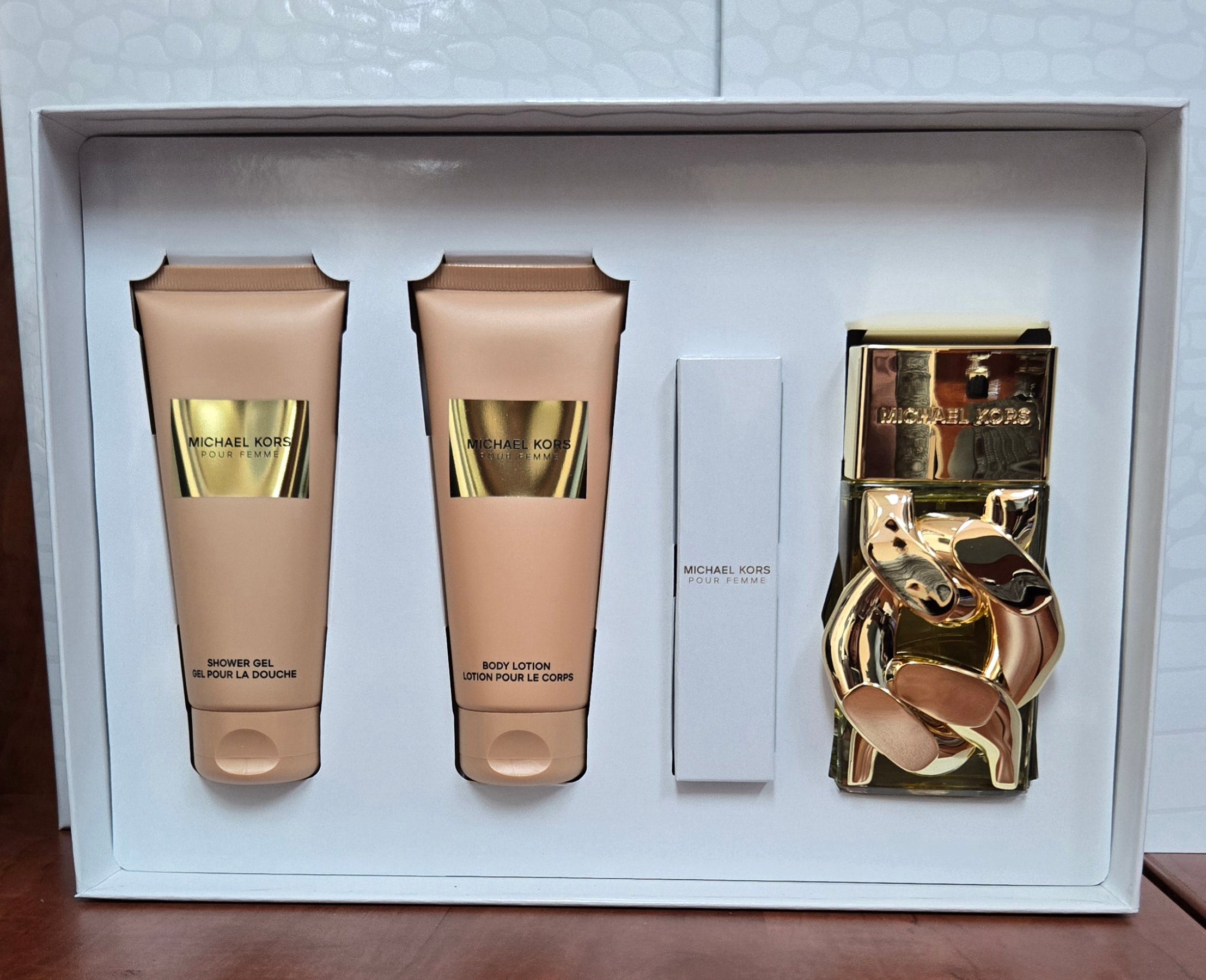 MICHAEL KORS POUR FEMME SET 3.4oz EDP SP+ 3.4oz SG+3.4oz B.L+10ml