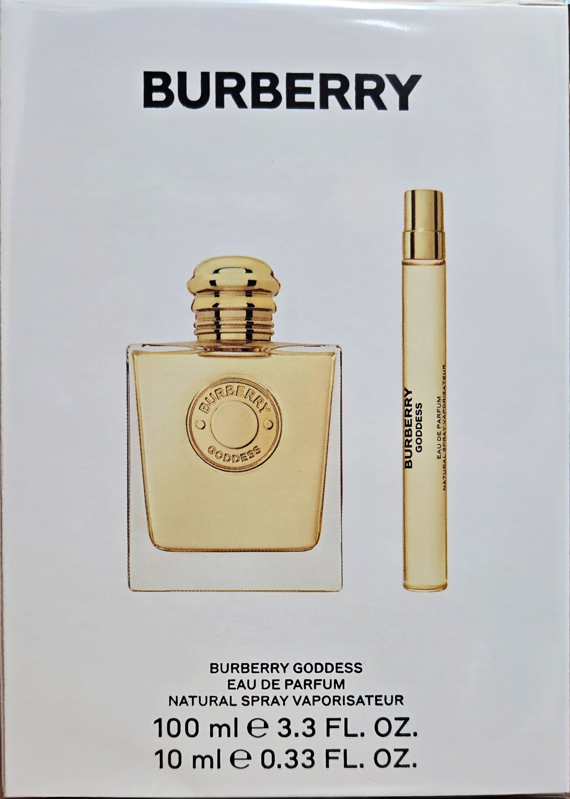 BURBERRY GODDESS SET 3.3oz EDP SP+10ml EDP SP (L)