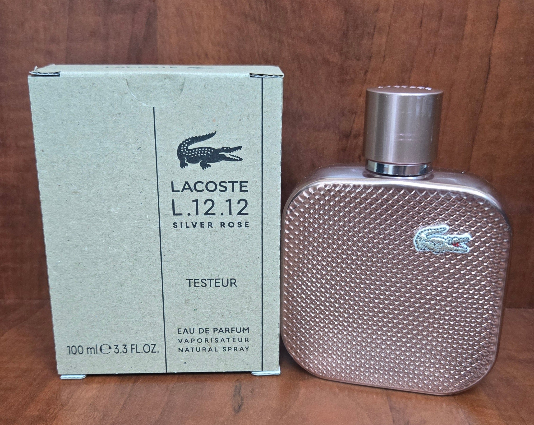 LACOSTE L.12.12 SILVER ROSE 3.4oz EDP SP TESTER (L)
