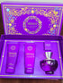 VERSACE DYLAN PURPLE SET 3.4oz EDP SP + 3.4oz S/GEL + 3.4oz B/LOT + 5ml EDP MINI (L)