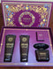 VERSACE CRYSTAL NOIR SET 3.0oz EDP SP + 3.4oz S/GEL + 3.4oz B/LOT + 5ml EDP MINI (L)