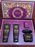 VERSACE CRYSTAL NOIR SET 3.0oz EDP SP + 3.4oz S/GEL + 3.4oz B/LOT + 5ml EDP MINI (L)
