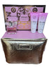 VERSACE BRIGHT CRYSTAL SET 3oz EDT SP+3.4oz BODY LOTION+3.4oz SHOWER GEL+ GOLD POUCH (L) H.B