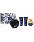 DYLAN BLUE SET 3.4oz EDP SP+ 3.4oz BODY LOTION+ 3.4oz BATH&BODY GEL + ROUND MAKEUP CASE (L)