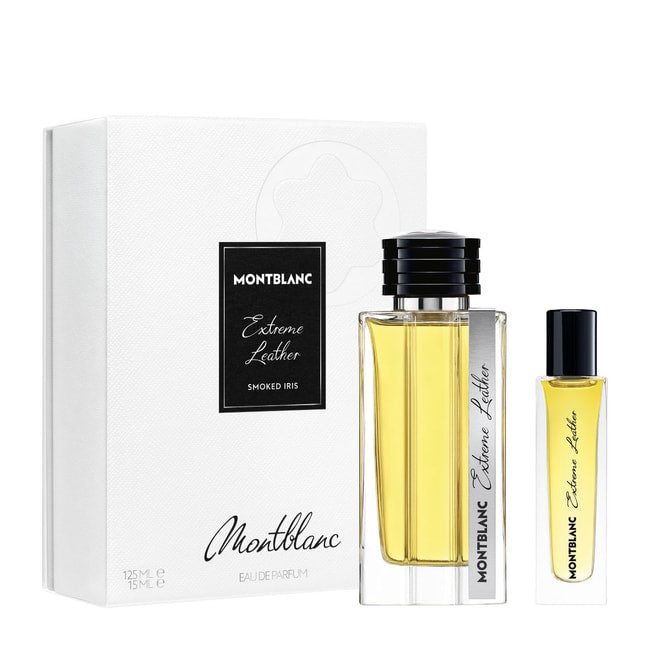 MONT BLANC EXTREME LEATHER SMOKED IRIS SET 4.2oz EDP SP +15ml EDP SP (M)