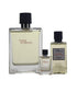 TERRE D'HERMES SET 2.5oz PURE PERFUME SP+1.35oz SG + 0.17oz MINI PARFUME (M)