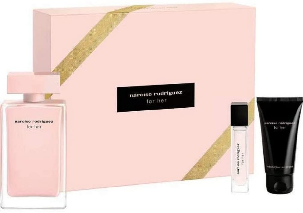NARCISO RODRIGUEZ SET 3.3oz EDT SP+10ml EDT SP+1.6oz BODY LOTION