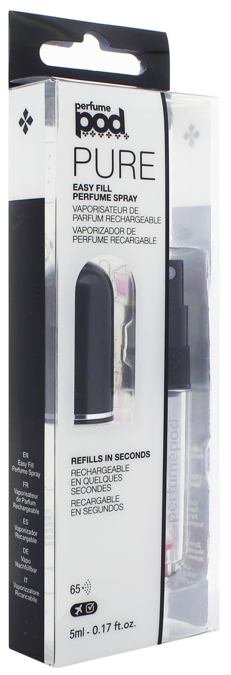 PERFUME POD BLACK EASY FILL PERFUME SPRAY 5ml