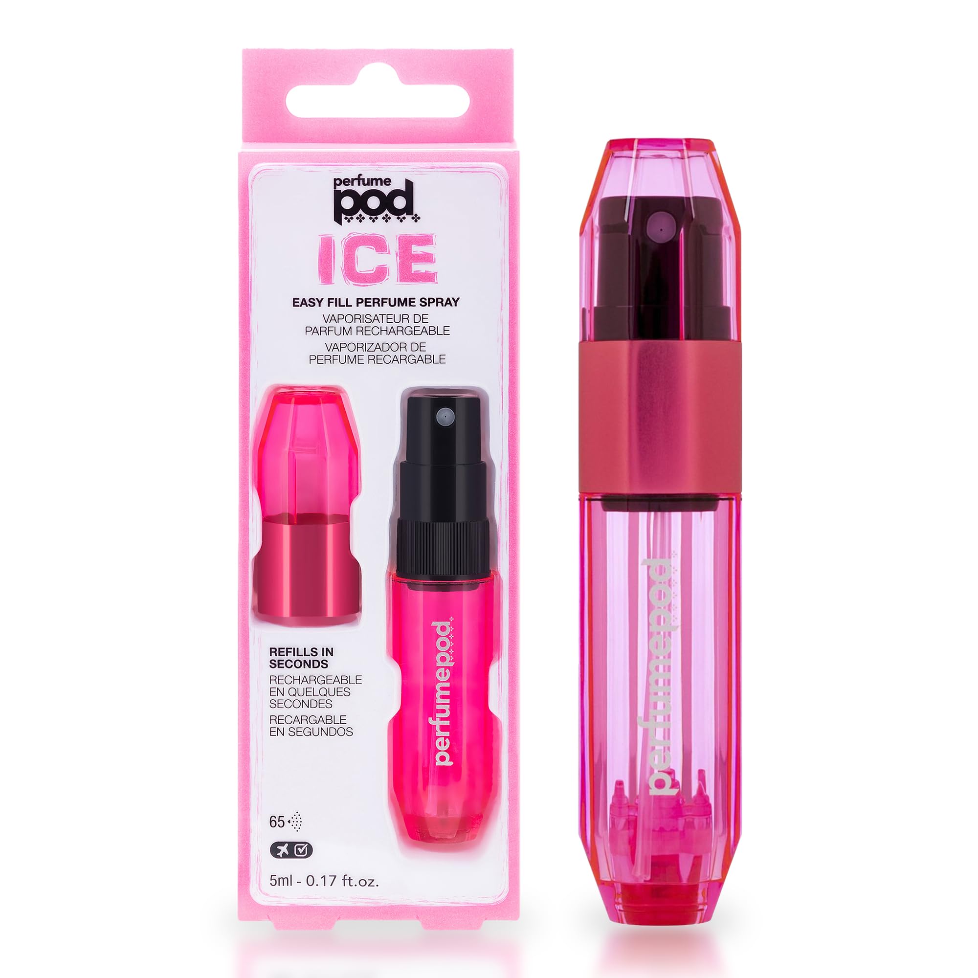 PERFUME POD PINK EASY FILL PERFUME SPRAY 5ml