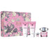 VERSACE BRIGHT CRYSTAL SET 3oz EDT SP+3.4oz PERFUMED BATH&SG+ 3.4oz B.L+5ml EDT SP (L) H.B
