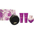 VERSACE DYLAN PURPLE SET 3,4oz EDP SP + 3.4oz B/LOTION + 3.4oz S/GEL + ROUND MAKE UP CASE (L)