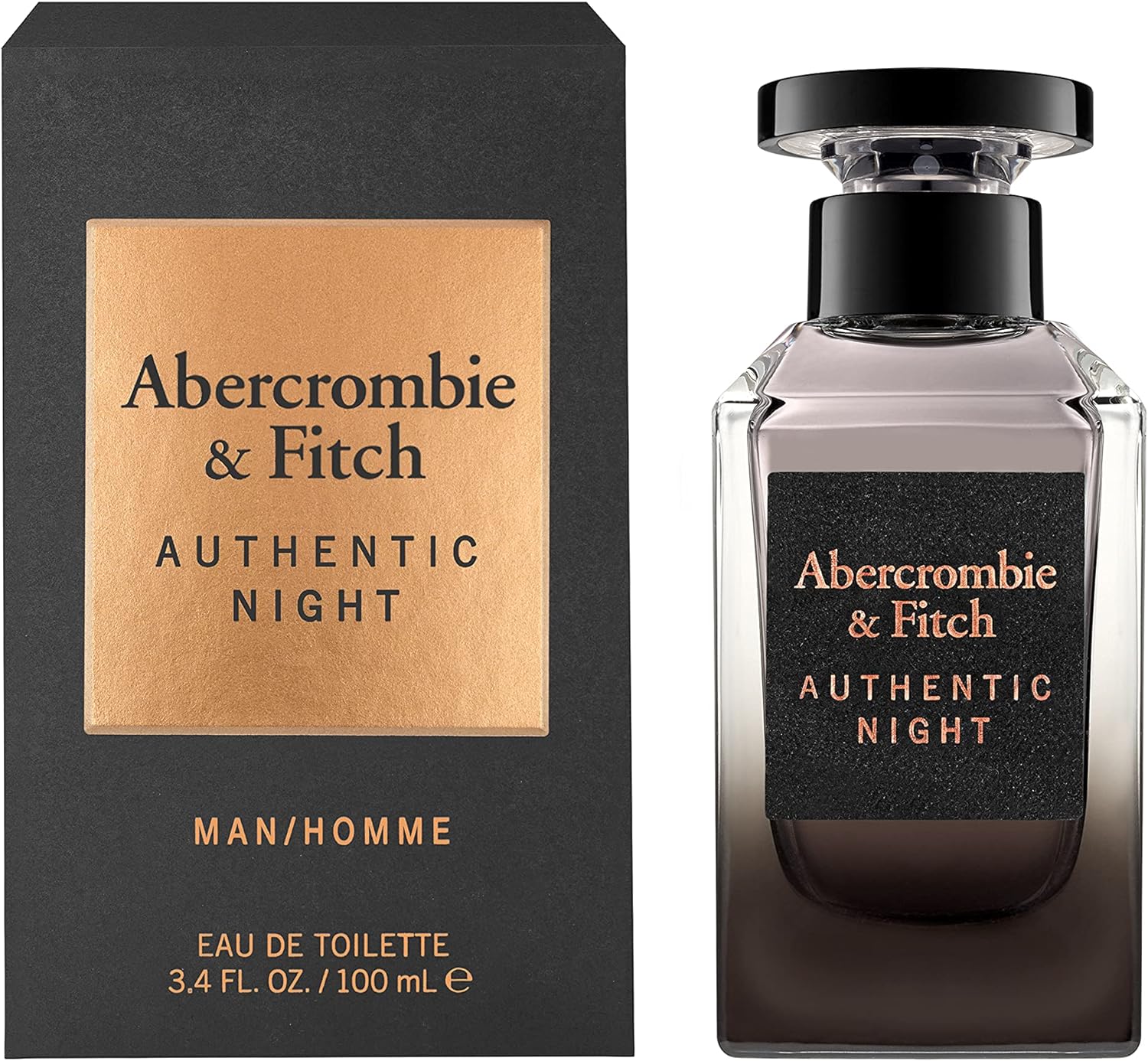 ABERCROMBIE&FITCH AUTHENTIC NIGHT 3.4oz EDT SP TS (M)