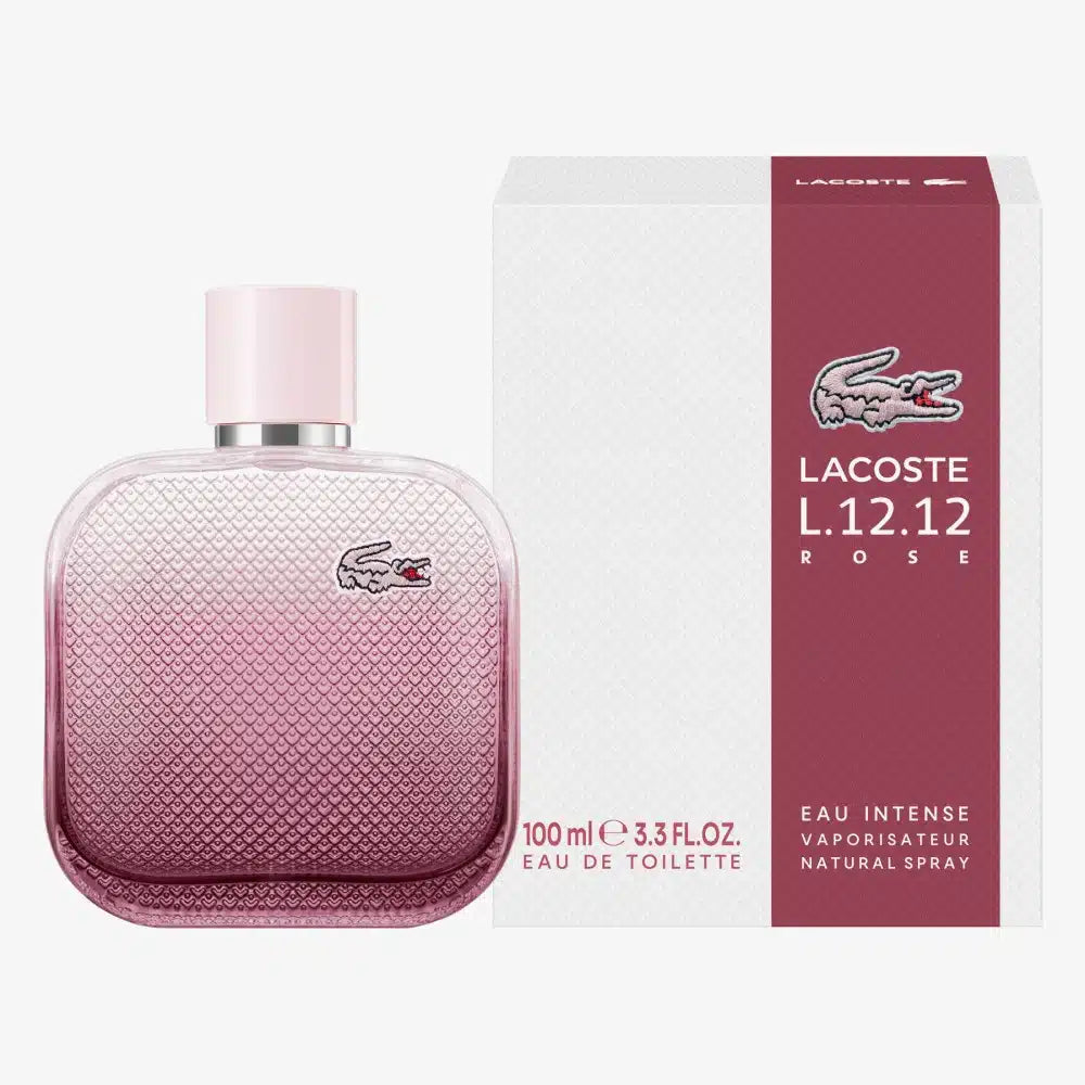 LACOSTE L.12.12 ROSE EAU INTENSE 3.3oz EDT SP (L)