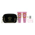 VERSACE BRIGHT CRYSTAL ABSOLU SET 3oz EDP SP+ 5ml MINI +3.4oz B.L.+3.4oz S.G. (L)