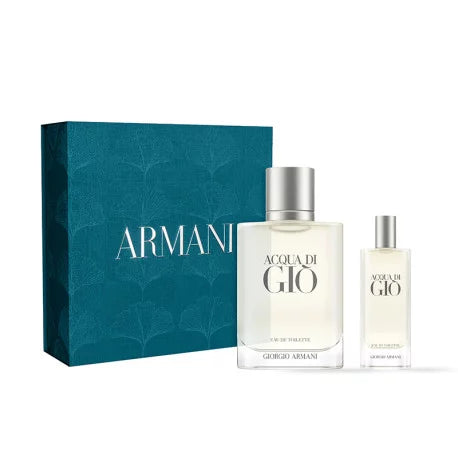 AQUA DI GIO SET 3.4oz EDT SP+15ml EDT SP (M)