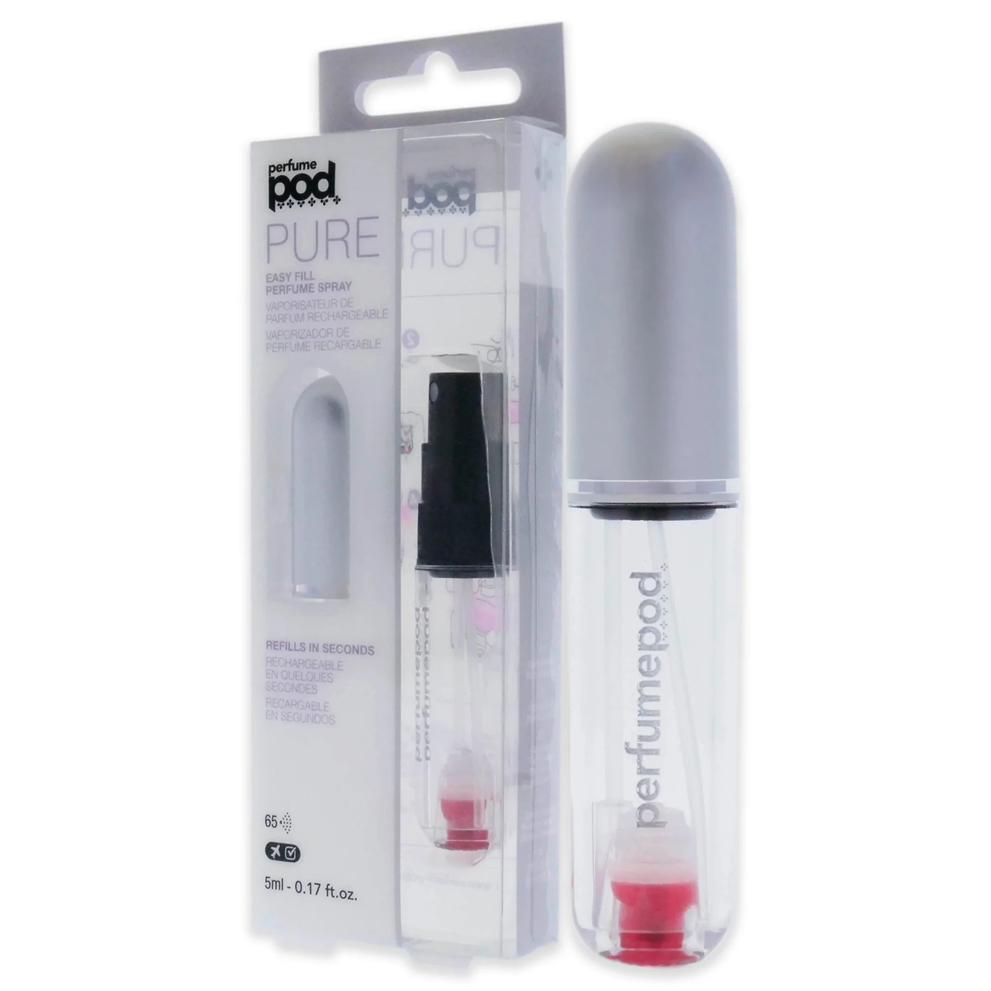 PERFUME POD SILVER EASY FILL PERFUME SPRAY 5ml