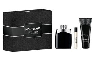 MONT BLANC LEGEND SET 3.4oz EDT + 0.25oz  EDT + 3.4oz S/GEL (M)