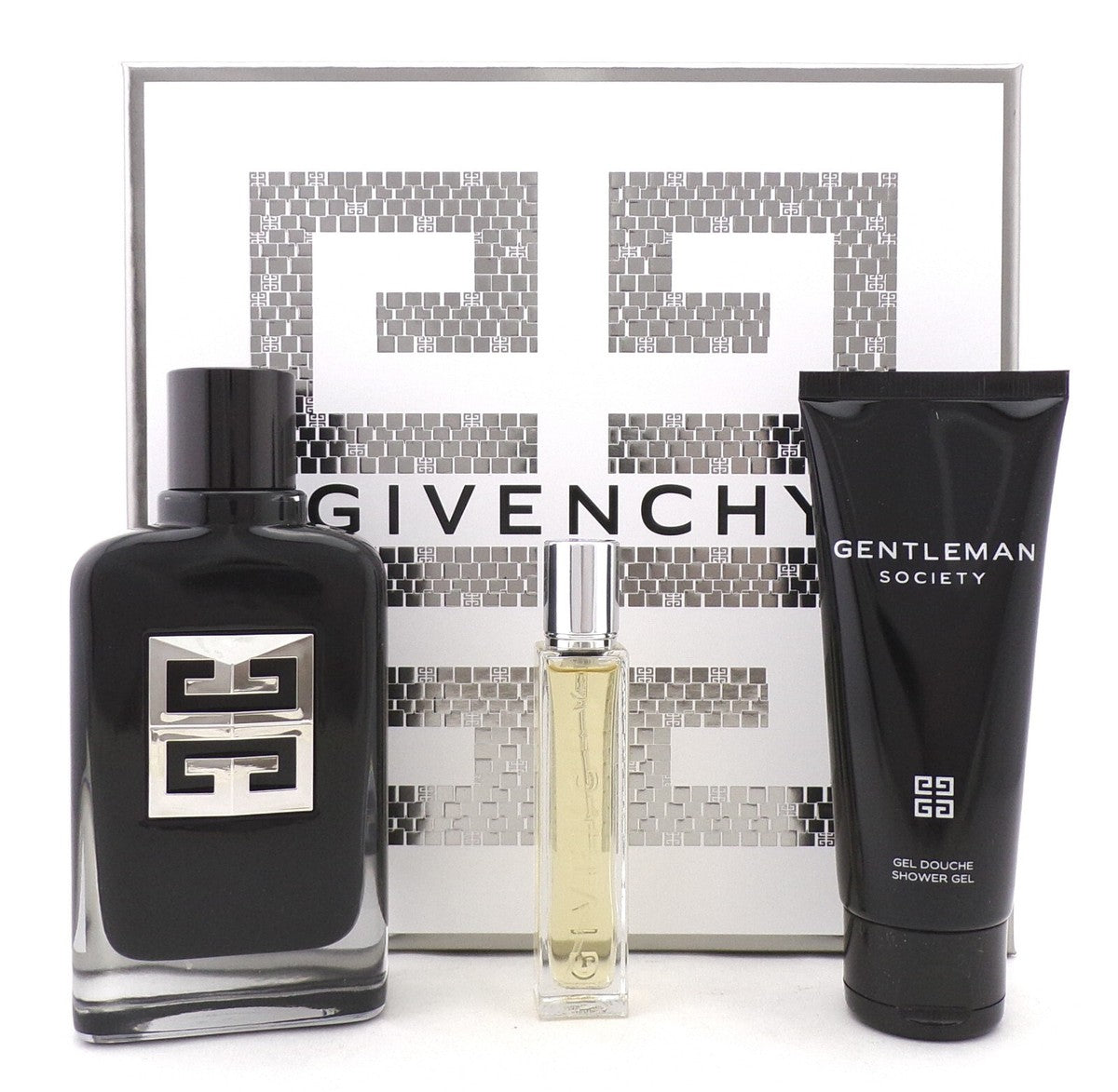 GENTLEMAN SOCIETY SET 3.4oz EDP +12.5ml SP +2.5oz S/GEL (M)