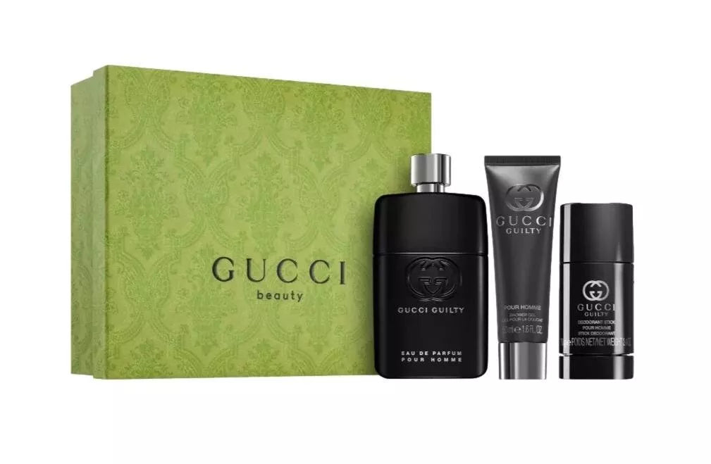 GUCCI GUILTY SET 3oz EDP SP+2.5oz DEO STICK+1.6oz S.G (M) H.B