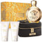 VERSACE EROS POUR FEMME SET 3.4oz EDP SPR + 3.4oz B/LOTION + 3.4oz S/GEL + ROUND MAKE-UP CASE (L)